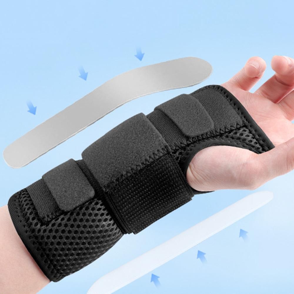 1Pair Carpal Tunnel Wrist Brace Carpal Tunnel Splint Arthritis Pain and Support For Sprained Relief Night Work - Black & S — image 5