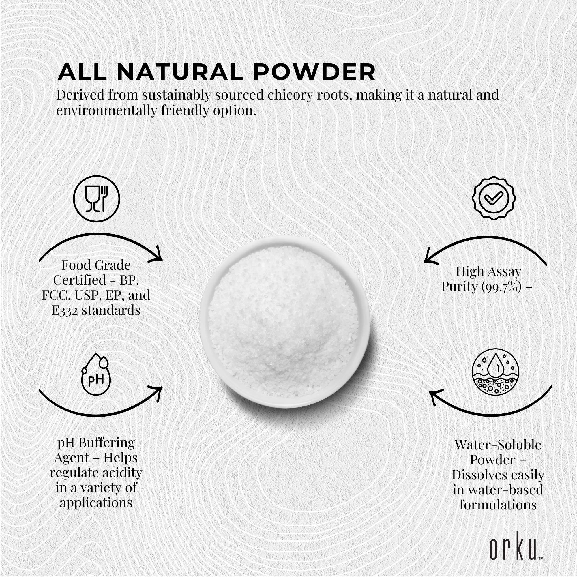 Orku 10Kg Potassium Citrate Food Grade - Granular BP USP FCC E332 Additive — image 5