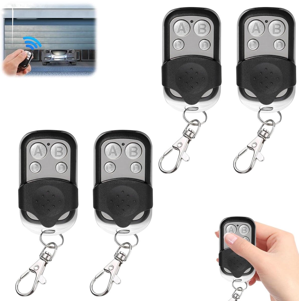 pieces - 433 MHz - Remote control - Garage door openers - Remote control for car garage door - universal garage door remote control - automatic garage door
