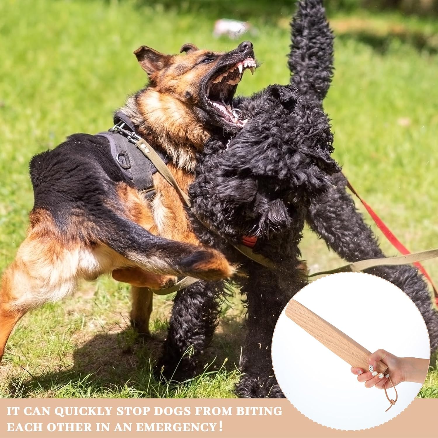 2 Pcs Break Stick Dog Fight 10.04'' x 1.77'' x 0.79'' Dog Stick Toy with Ropes for Training German Shepherd Most Dogs โ image 4