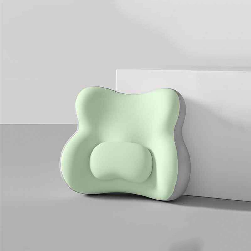 Gray-Green Ergonomic Memory Foam Lumbar Support Cushion for Office Chair, Adjustable Lower Back Pillow with Dual Side Support, Orthopedic Back Rest for Desk