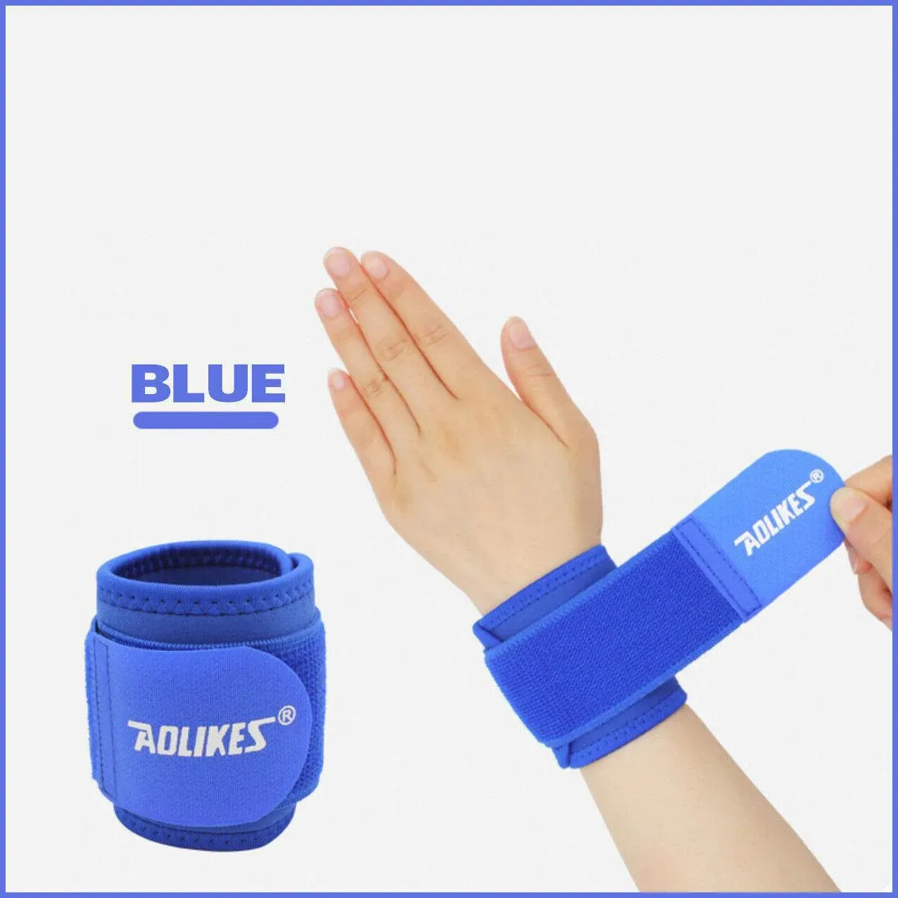 Aolikes Adjustable Sports Gym Wrist Support Brace Wrap Band Wristband Strap Au - Black+Purple โ image 6