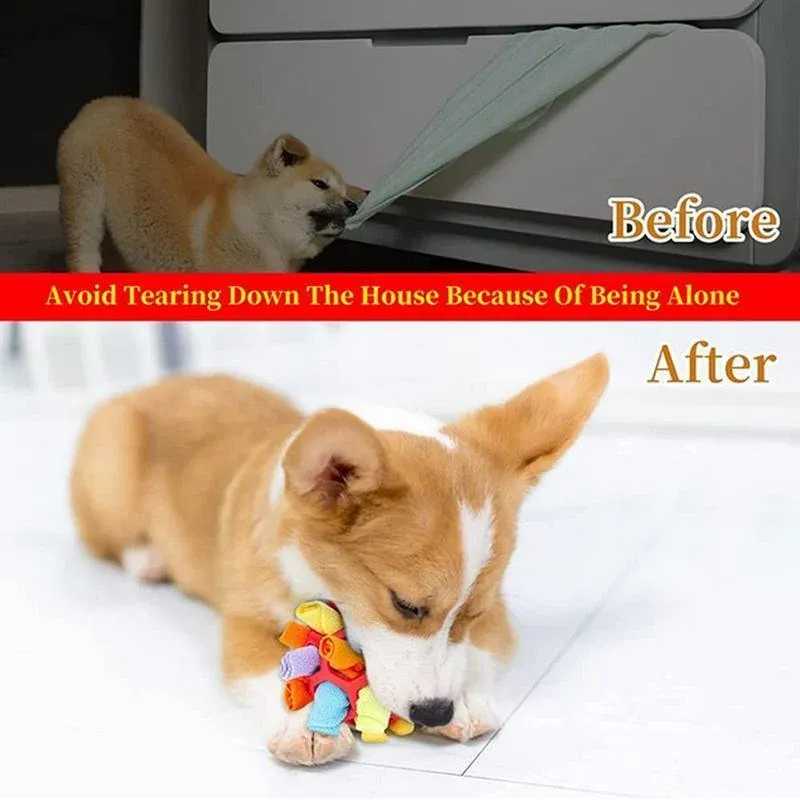 Snuffle Ball Dog Toy for Treat Dispensing and Nose Work Training Soft Washable Feeder β image 4