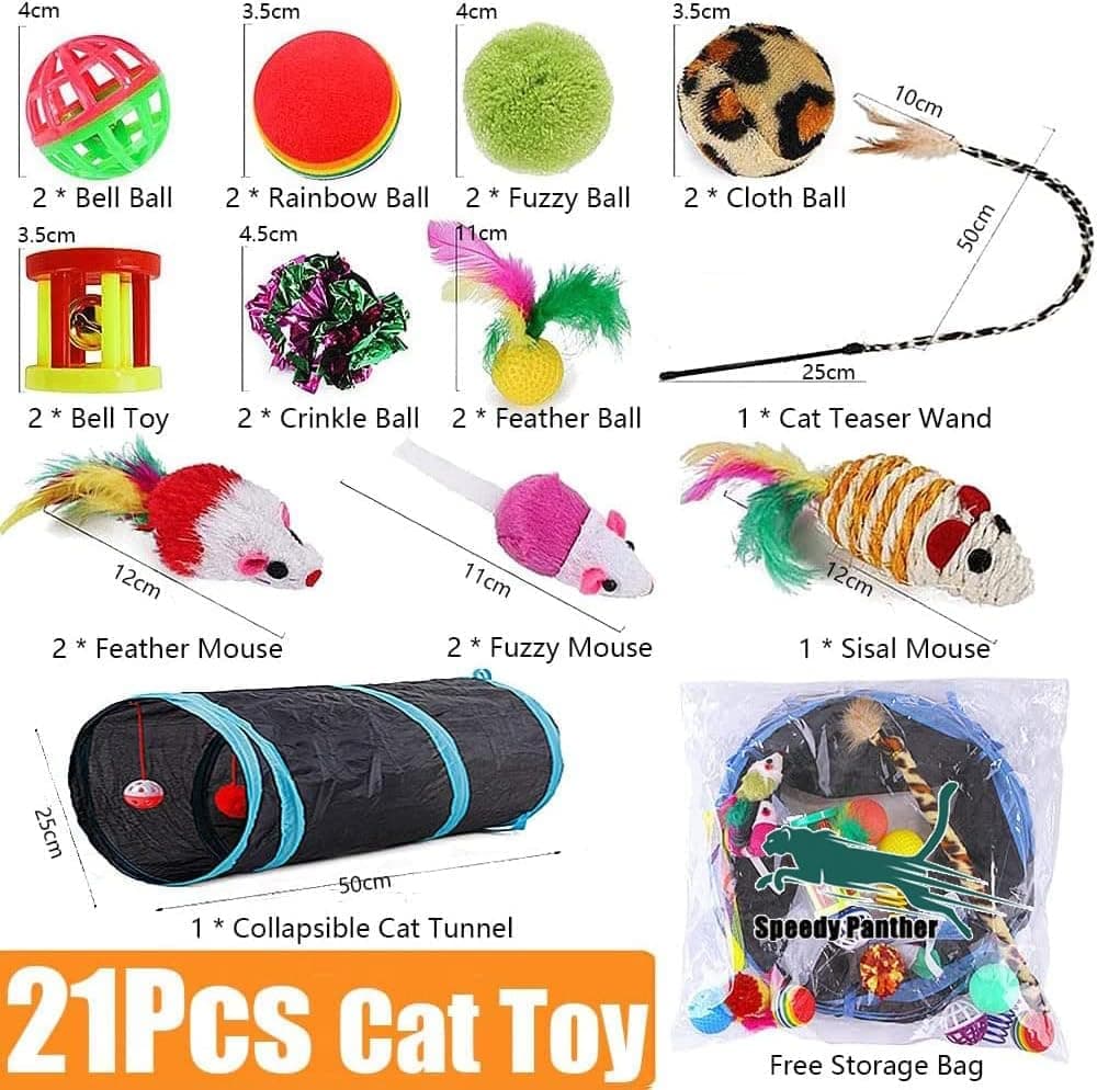 21 Piece Cat Toys for Kittens and Cats — image 2