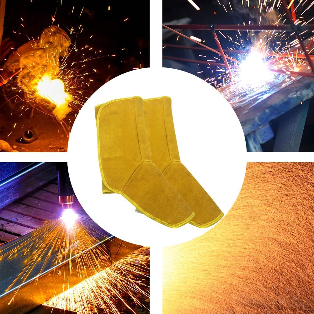 Leather Welding Shoes Covers Foot Protective Splatter Heat Insulation Anti Spark — image 5