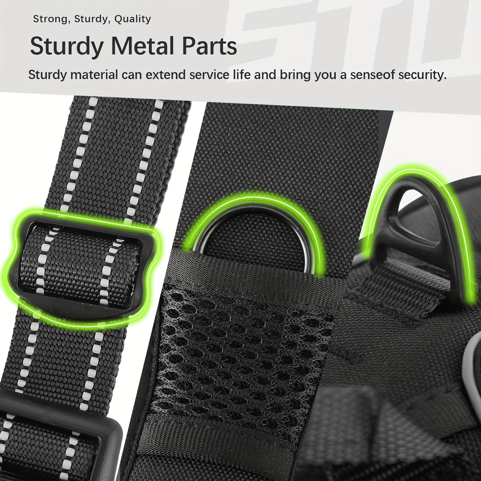 Anti-escape dog harness & leash, soft and comfortable breathable dog vest, reflective in the night, suitable for walking medium and large dogs — image 6