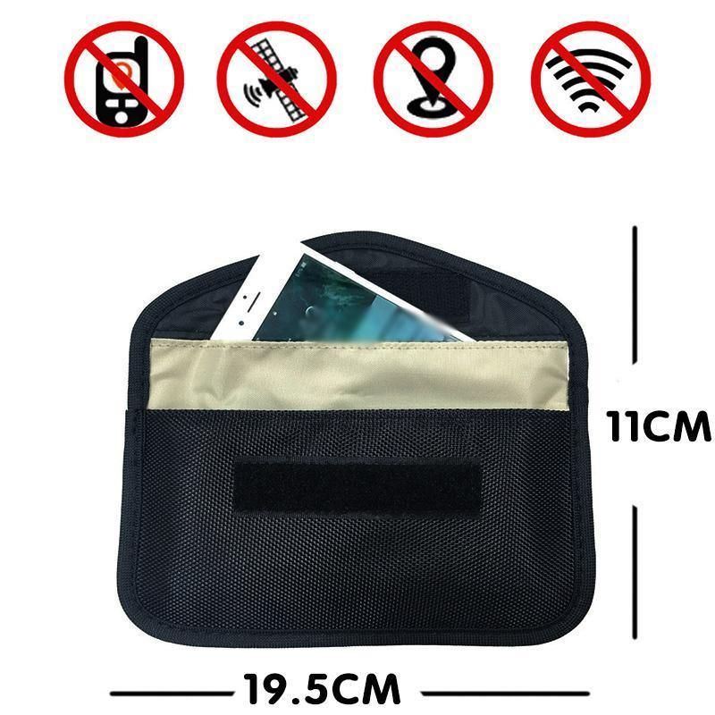 Car Key Case For Faraday Cage Fob Pouch Keyless RFID Blocking Bag - Coffee — image 4