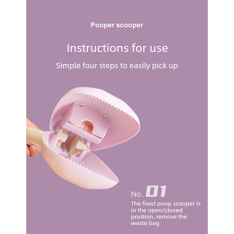 Portable Dog Poop Pickup Tool for Outdoor Walks-purple — image 2