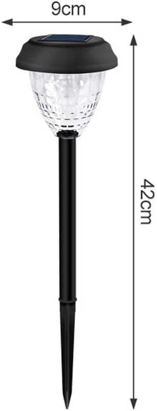 1 Pack Solar Powered LED Garden Stake Light, Waterproof Outdoor Pathway Lamp for Lawn, Patio, Driveway and Garden, Black — image 2