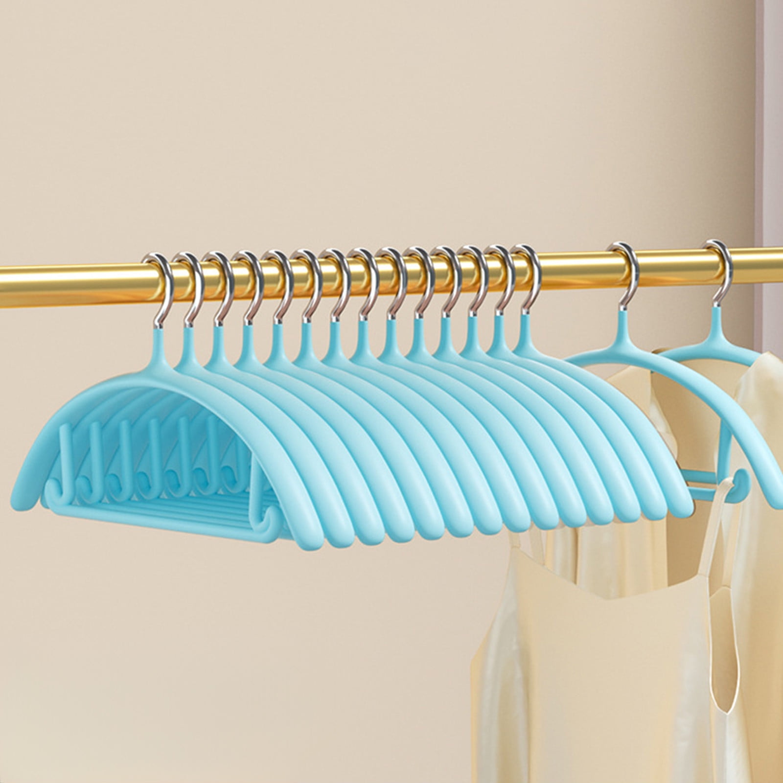 Premium Velvet Hangers, Heavyduty- Non Slip No Shoulder Bump Suit Hanger - Chrome Hooks,Space Saving Round Clothes Hanger for — image 2