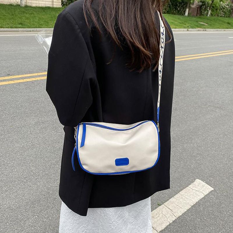 Women One Shoulder Messenger Bag Fashionable Simple Pure Color Bag Ladies Casual Bags Blue โ image 6