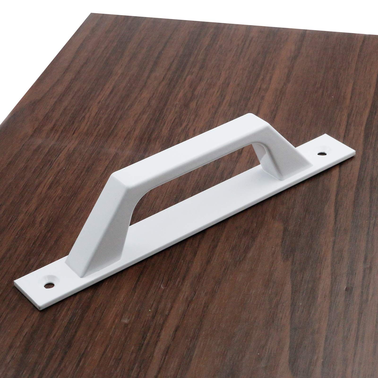 2pcs Barn Door Handle 175mm Hole Center Solid Steel Gate Handle Heavy Duty Door Pull White Flush Hardware Handle with Screws โ image 3