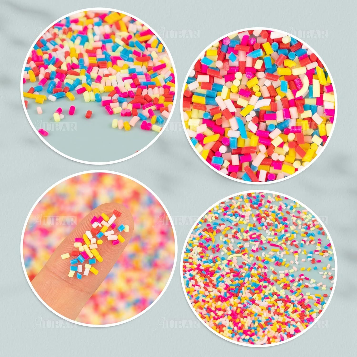 40g Fake Sprinkles Resin Sprinkles Fake Candy Sprinkles Clay Sprinkles Polymer Clay Slices for Nail Art DIY — image 5