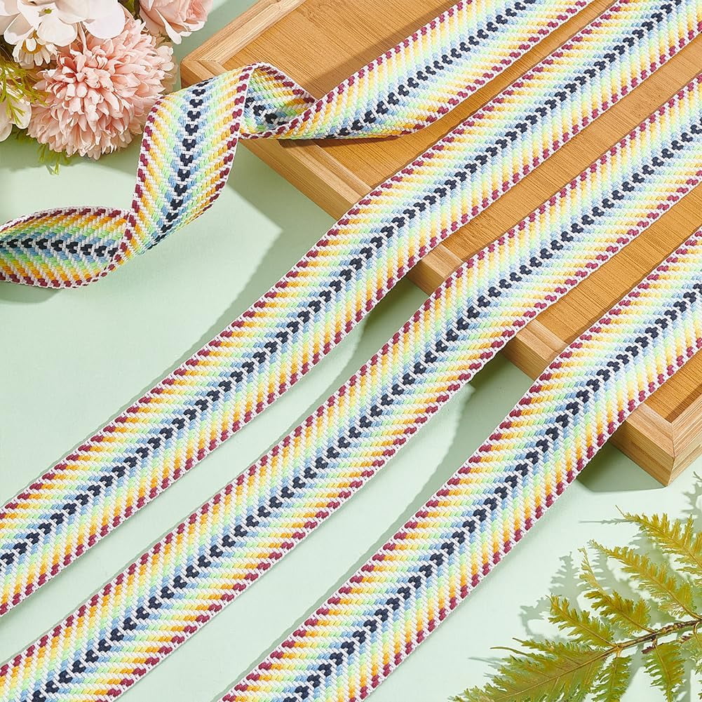 5 Yards Polycotton Jacquard Arrow Ribbon Clothes Accessories Olive 1-1/2 inch(38mm) — image 5