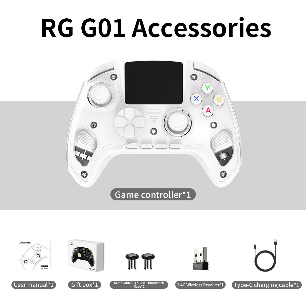 Smart Game Controller 2.5D HD Screen Purple Kirin Joystick Heart Rate - Yellow - Size 1PCS โ image 2