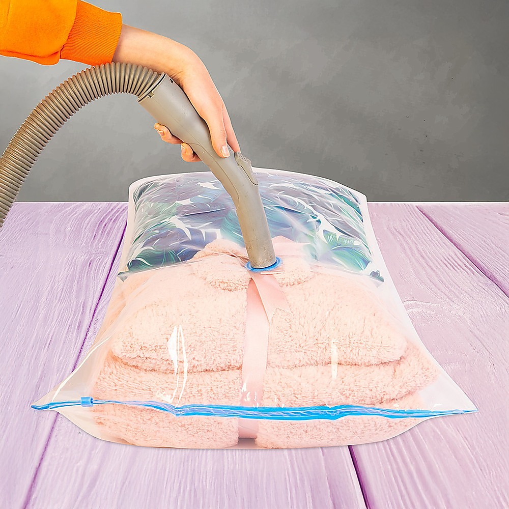 Vacuum Bags Clothes Sealed Clothing Bag Travel Compact Storage Space Saver x12 โ image 2