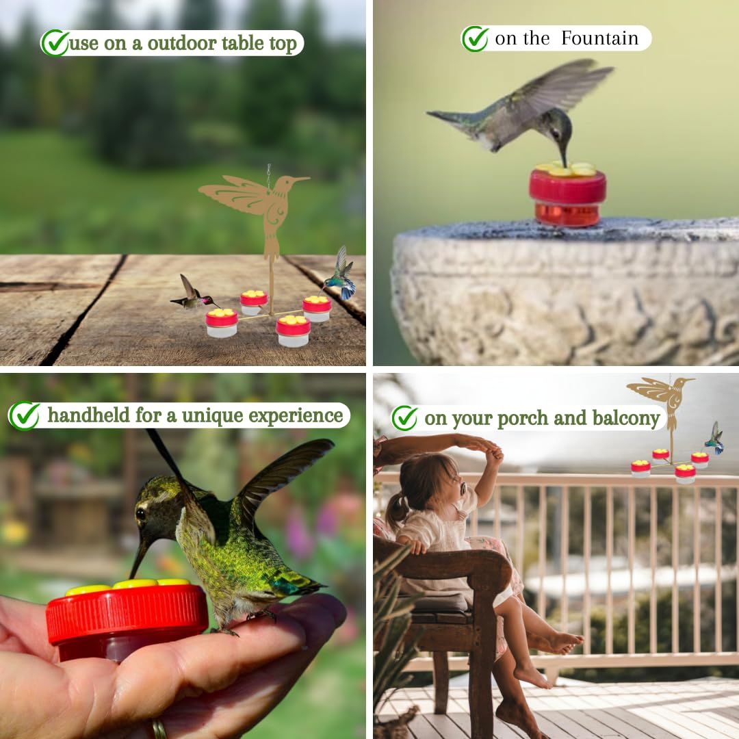 Humming Birds Feeders for Outside Plastic Hummingbird Feeders for Outdoors Hanging Handheld Multiple Hummingbird Feeder Station โ image 4