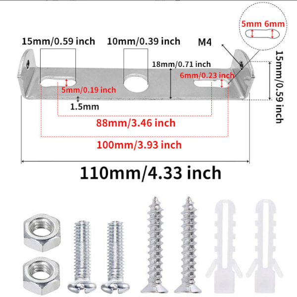 【xj】4pcs Ceiling Plate Light Bracket Ceiling Mount Hanging Lamp Holder for Wall or Ceiling Mounted Lamp Mounting Brackets with Screws Iron 110mm Silver — image 2