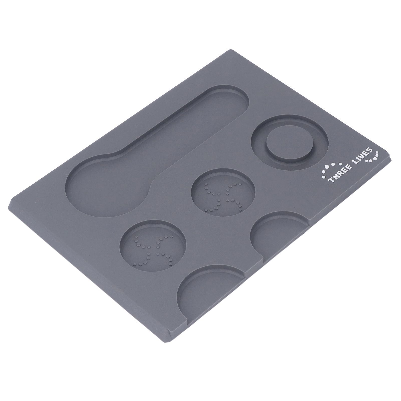 Coffee Tampers Mat Portable PVC Polished Back Antiskid Coffee Tamping Pad for Bar Cafe Home Grey — image 2