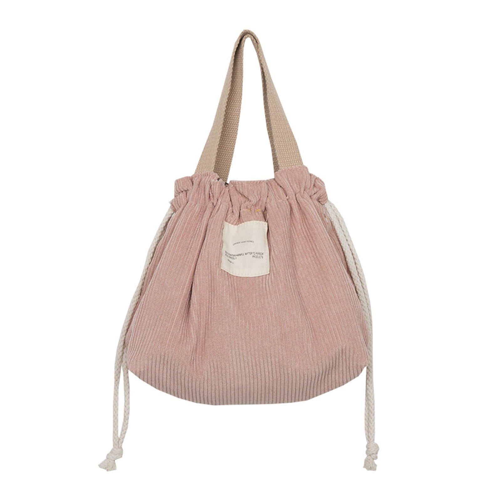 Food Storage, Drawstring Cosmetic Bag Japanese Tote Bag Corduroy Makeup Bag Travel Storage Organizer Corduroy Canvas Lunch Bag Dinner Container Food Storage — image 2