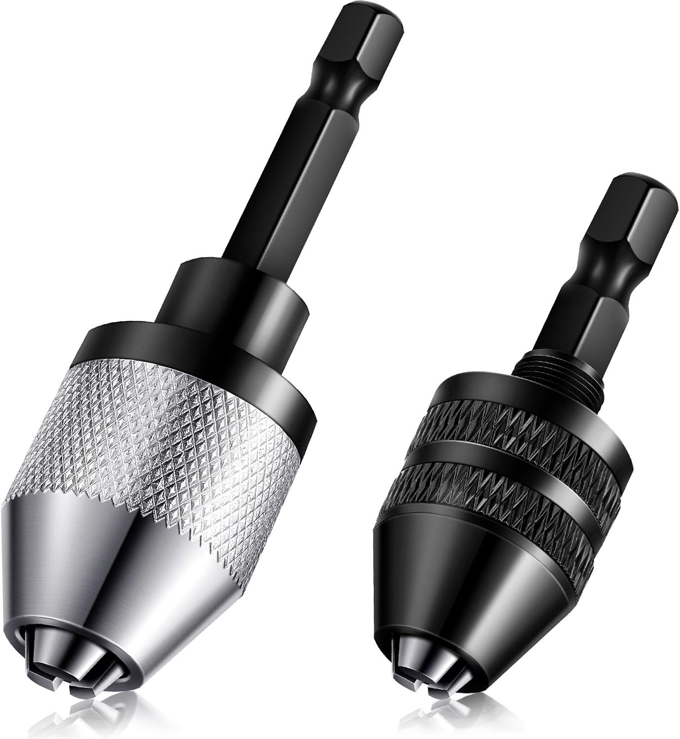 Keyless Drill Chuck Bit 1/4 Inch Hex Shank Keyless Drill Chuck Fast Change Converter Extension Screwdriver Adapter in 0.3-6.5 Mm, 0.3-3.6 mm for Tool