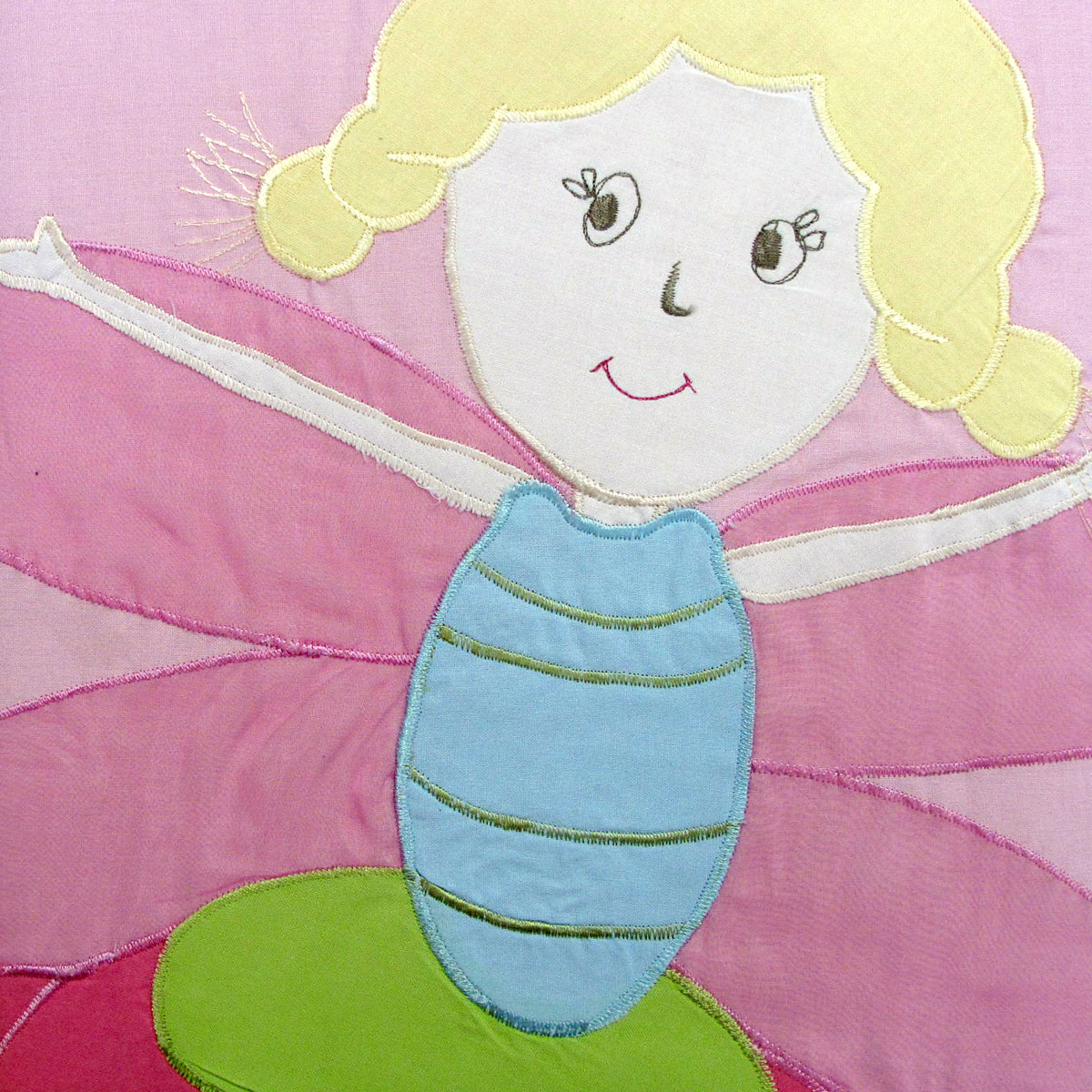 Fairies Embroidered Quilt Cover Set Single — image 3