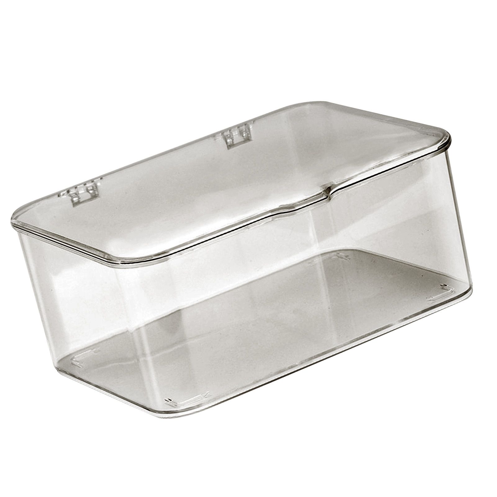 Desk Storage Box Plastic Large Capacity Dustproof Multi Functional Phone Case Storage Holder with Lid Light Gray โ image 4