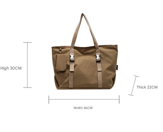 Beige Modern Utility Tote Bag for Women - Large Capacity Shoulder Bag with Detachable Pouch for Work, School & Travel โ image 2