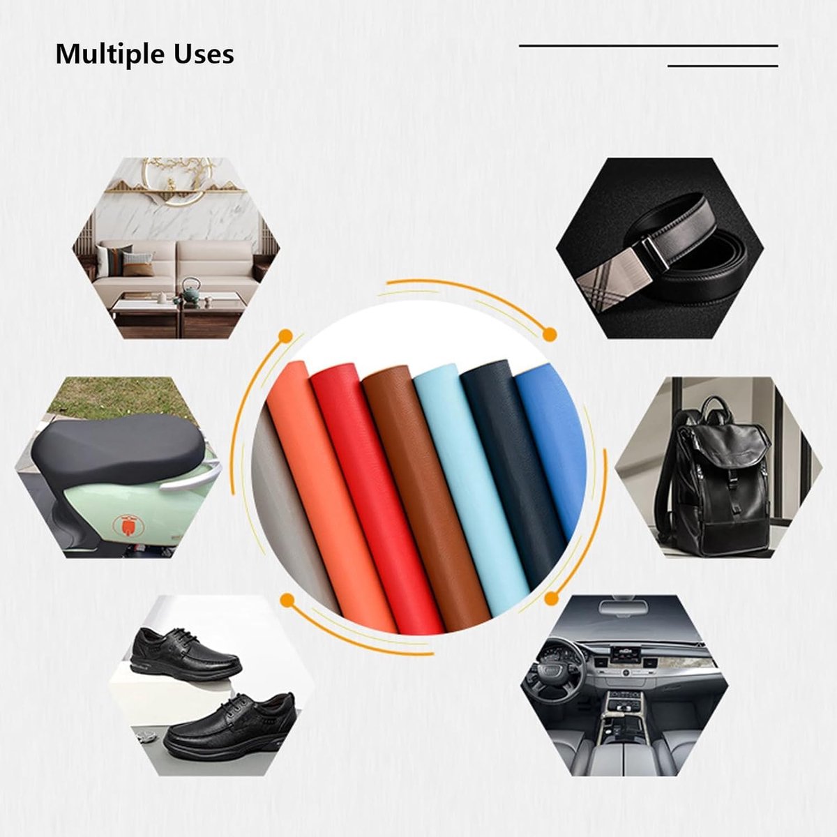 Self-adhesive leather repair kit - 50*137cm - leather sofa - leather repair - leather patch - self-adhesive sticker - PU Leather - Repair kit - Multifunctional — image 2