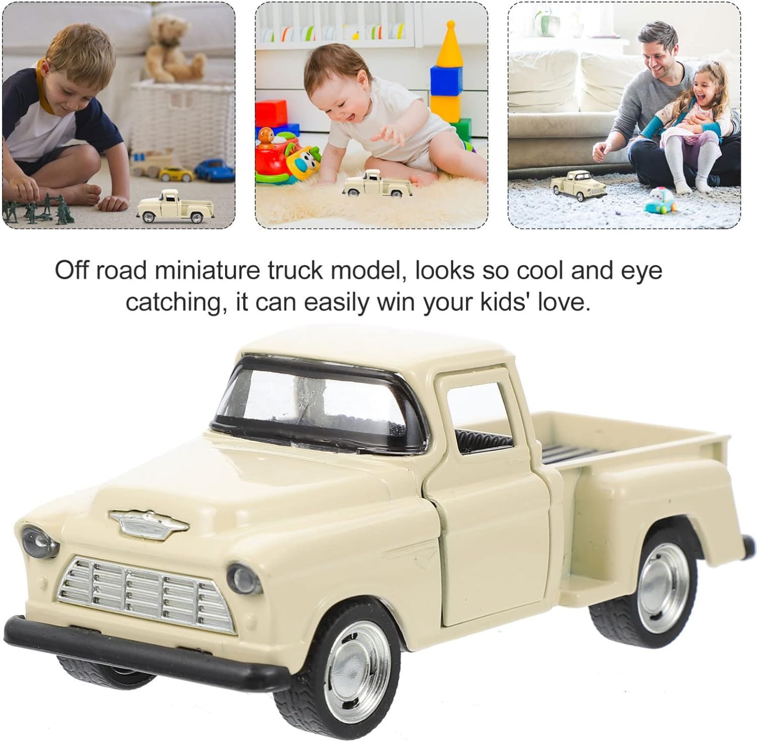 Vintage Truck Decor,Pickup Metal Vehicle for Farmhouse Xmas Ornaments Mini Truck Adornment Home Ornaments Festivals Truck — image 3