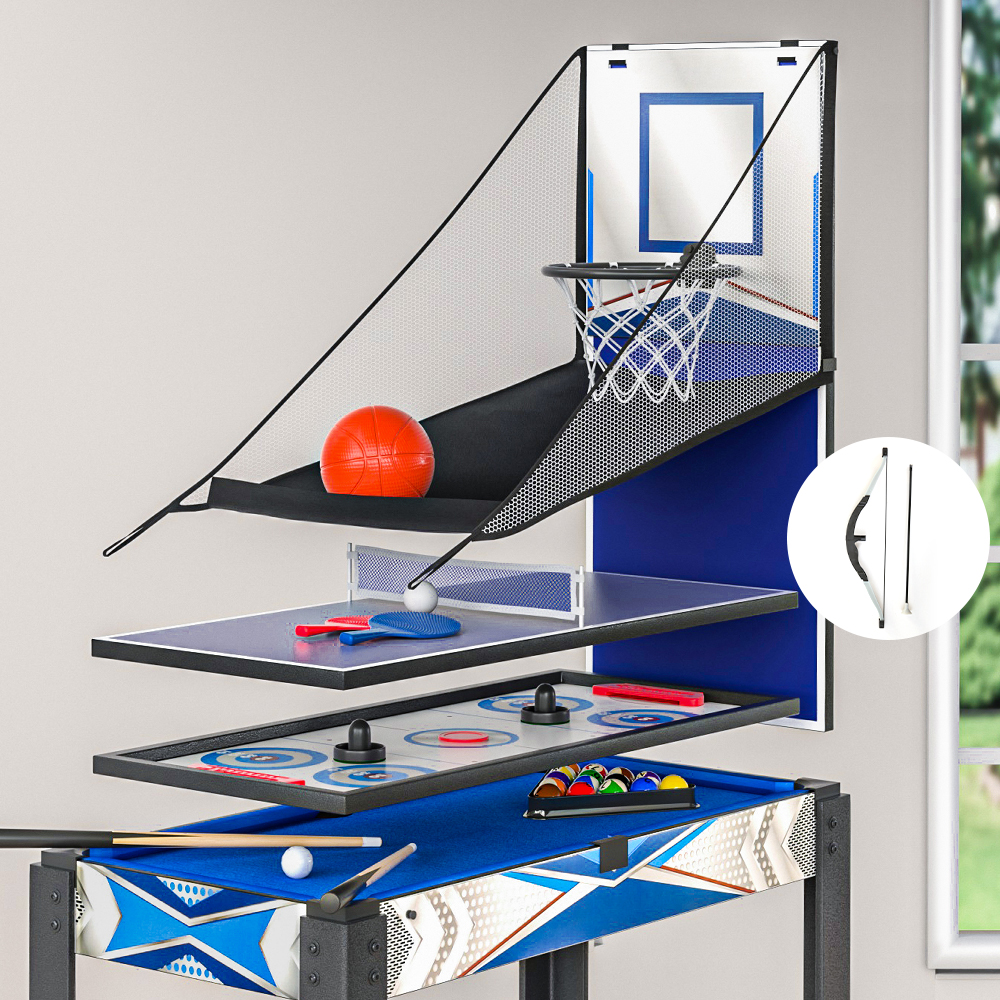 5-In-1 Game Table Pool Table Tennis Air Hockey Basketball Arcade Gift โ image 5