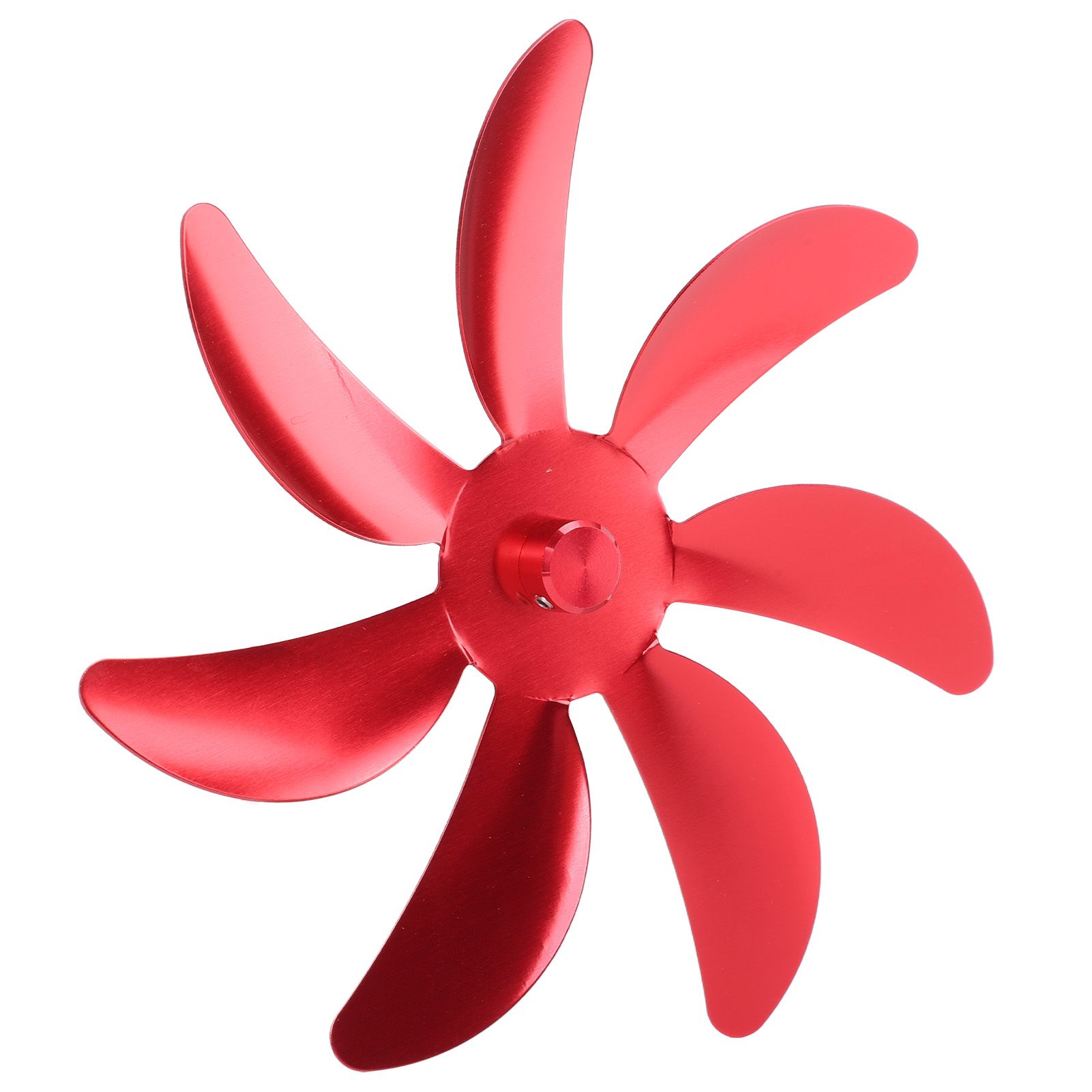 Stove Fan Aluminum Alloy Blade 7 Blades Easy Installation Universal Fireplace Fan Blade Replacement for Fireplace Fan Red — image 2