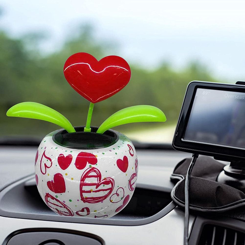 Solar Powered Dancing Flowers Swinging Ornament Electric Bobblehead Solar Flowers Toy for Car Home Decoration Gift — image 5