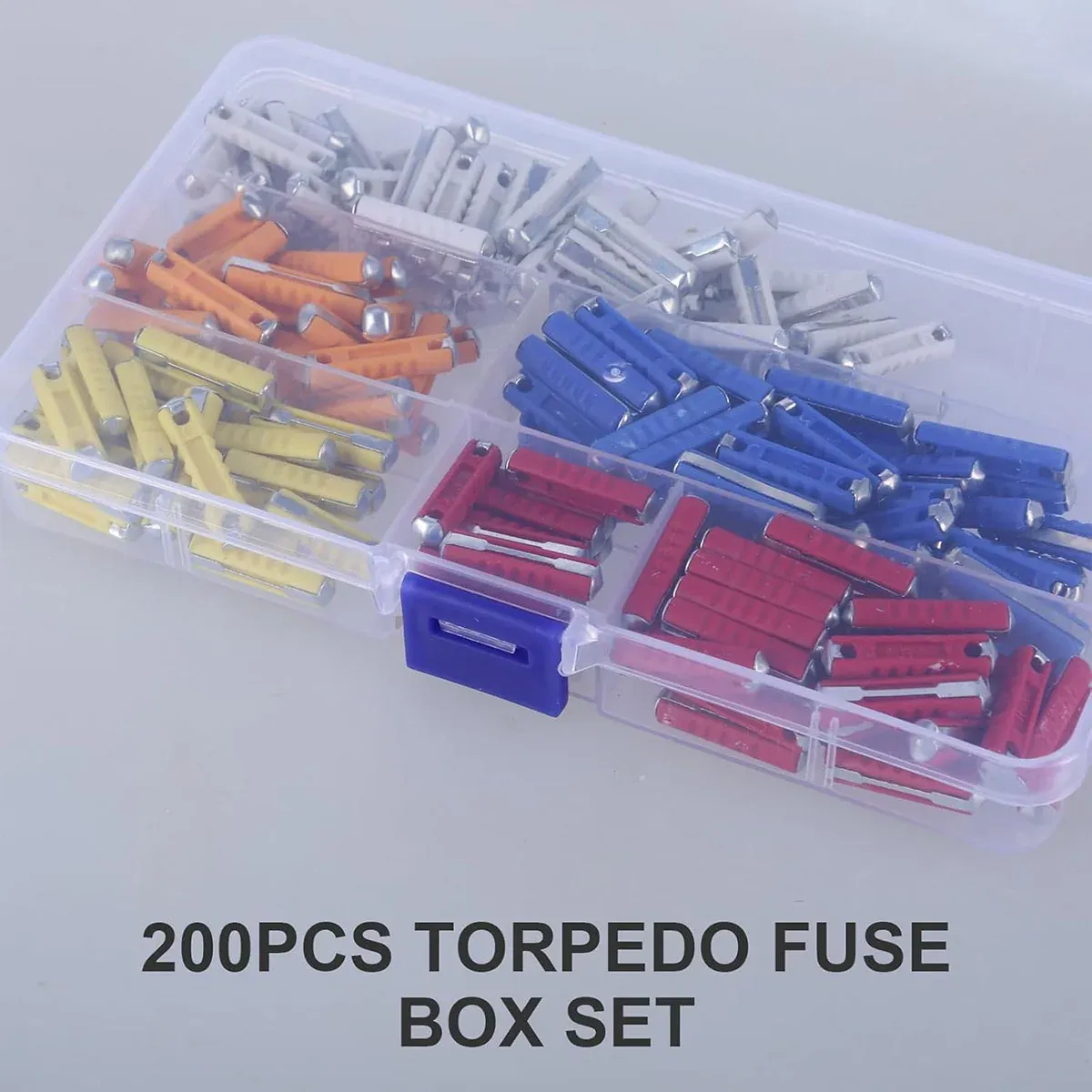 200PCS Torpedo Car Fuse Assortment Kit with Colour Coded Ratings for Vehicle Maintenance — image 6