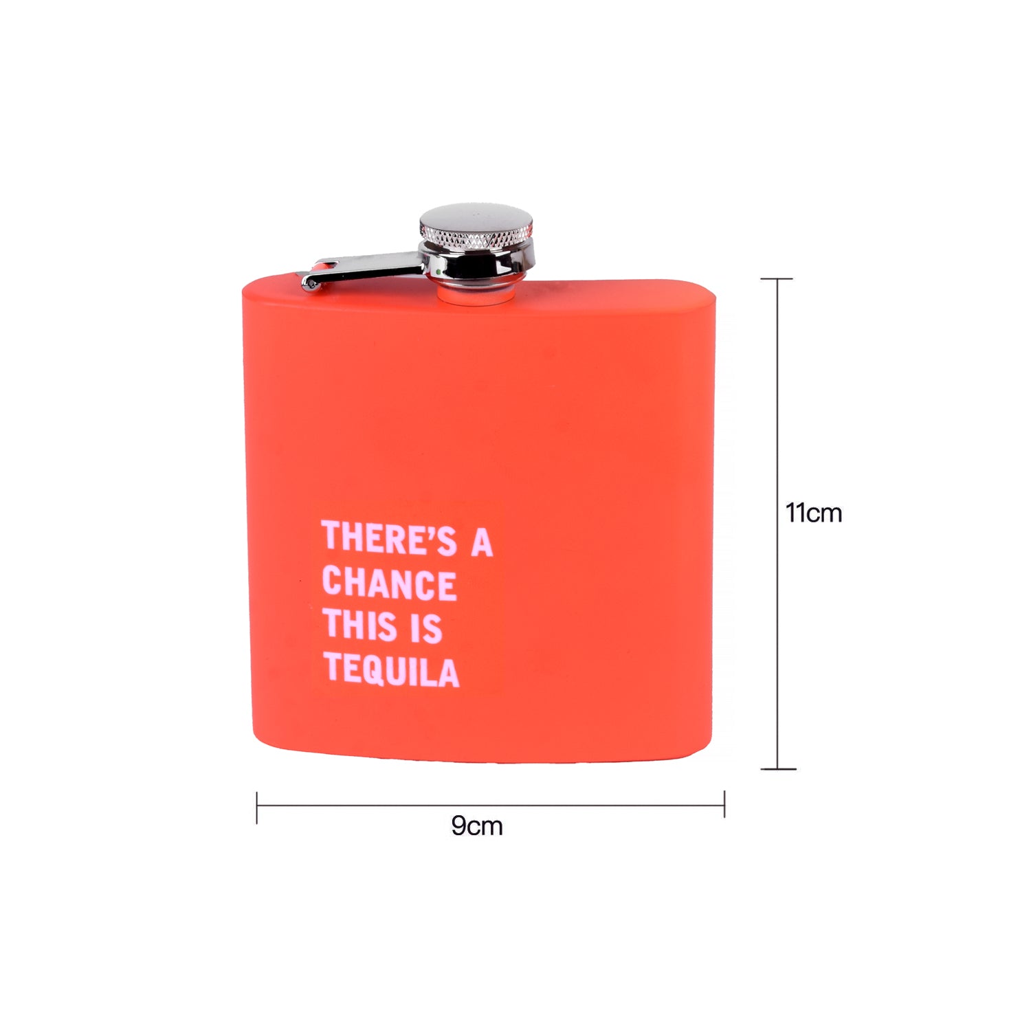 175ml Stainless Steel Hip Flask w Funny Quotes - Peach โ image 5