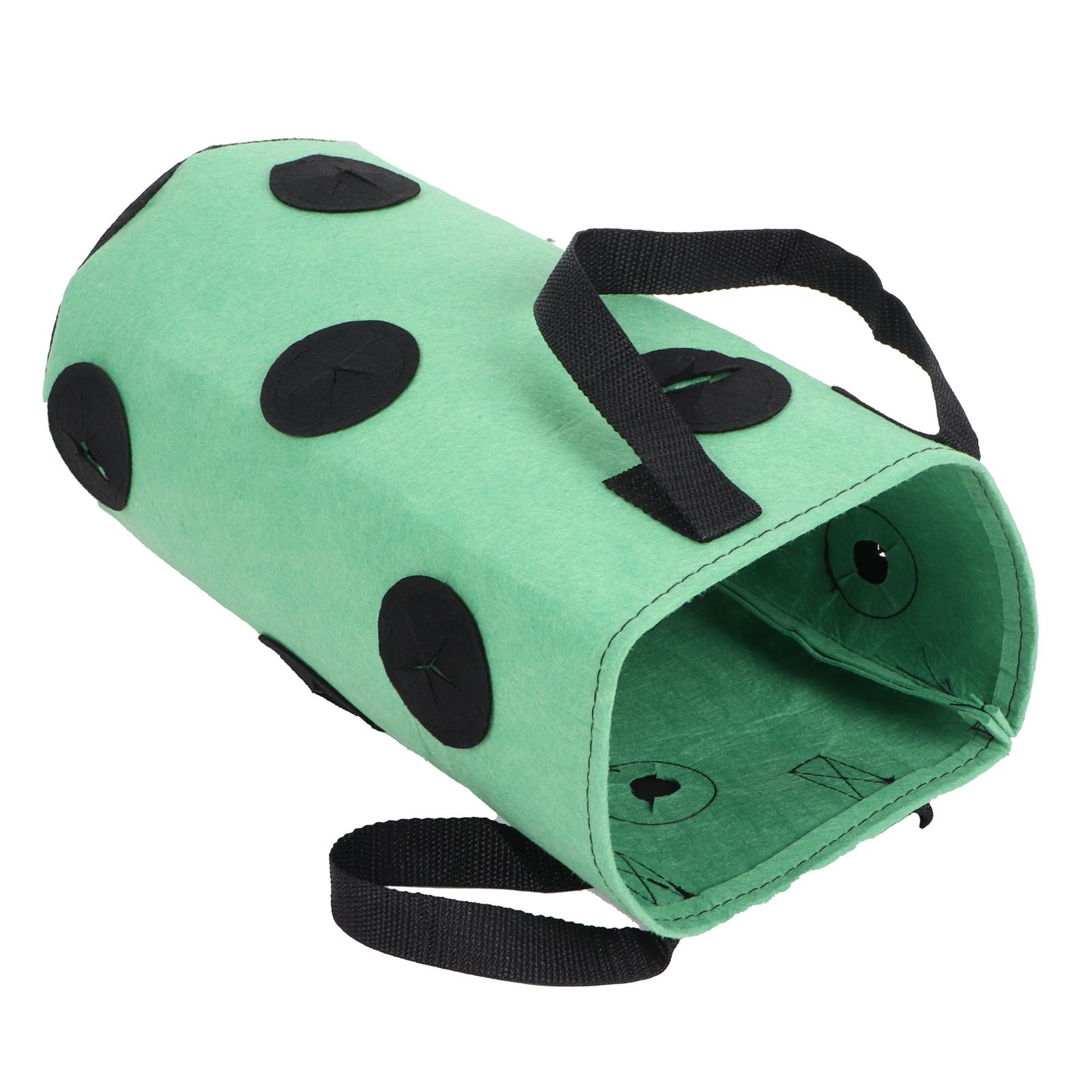 12 Holes Strawberry Planter Bag with Handles Portable Felt Plant Growing Bag for GardenGreen 20x35cm — image 5