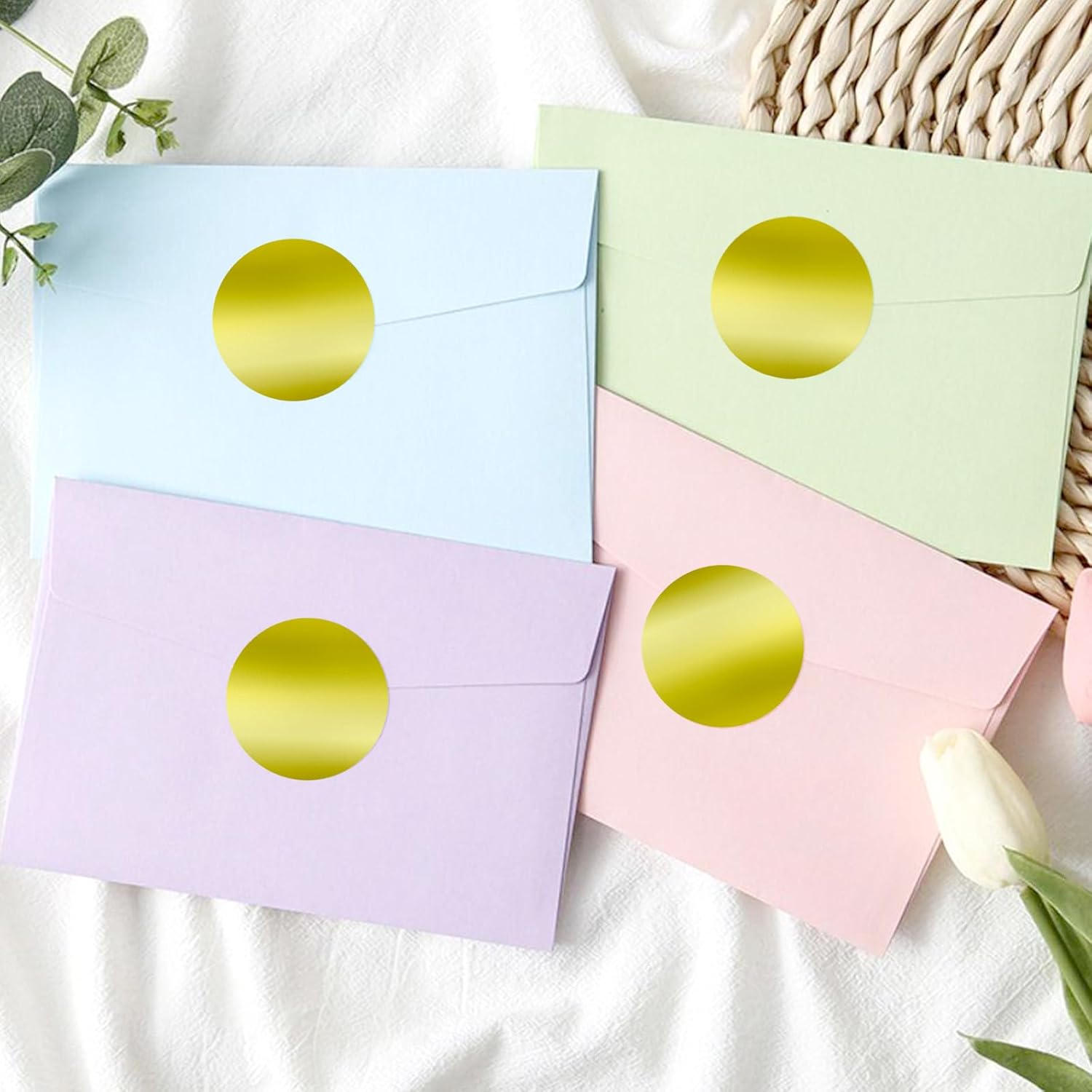 Embossing Stickers 300Pcs 2'' Gold Foil Seals Stickers for Certificates Self Adhesive Round Envelope Seal Label Sticker Roll Blank Embosser Stamp Sticker for — image 6