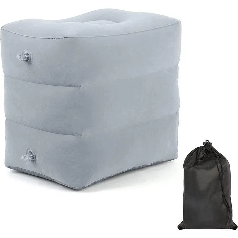 Inflatable Foot Rest Travel Air Pillow Cushion Office Home Leg Footrest Relax β image 6