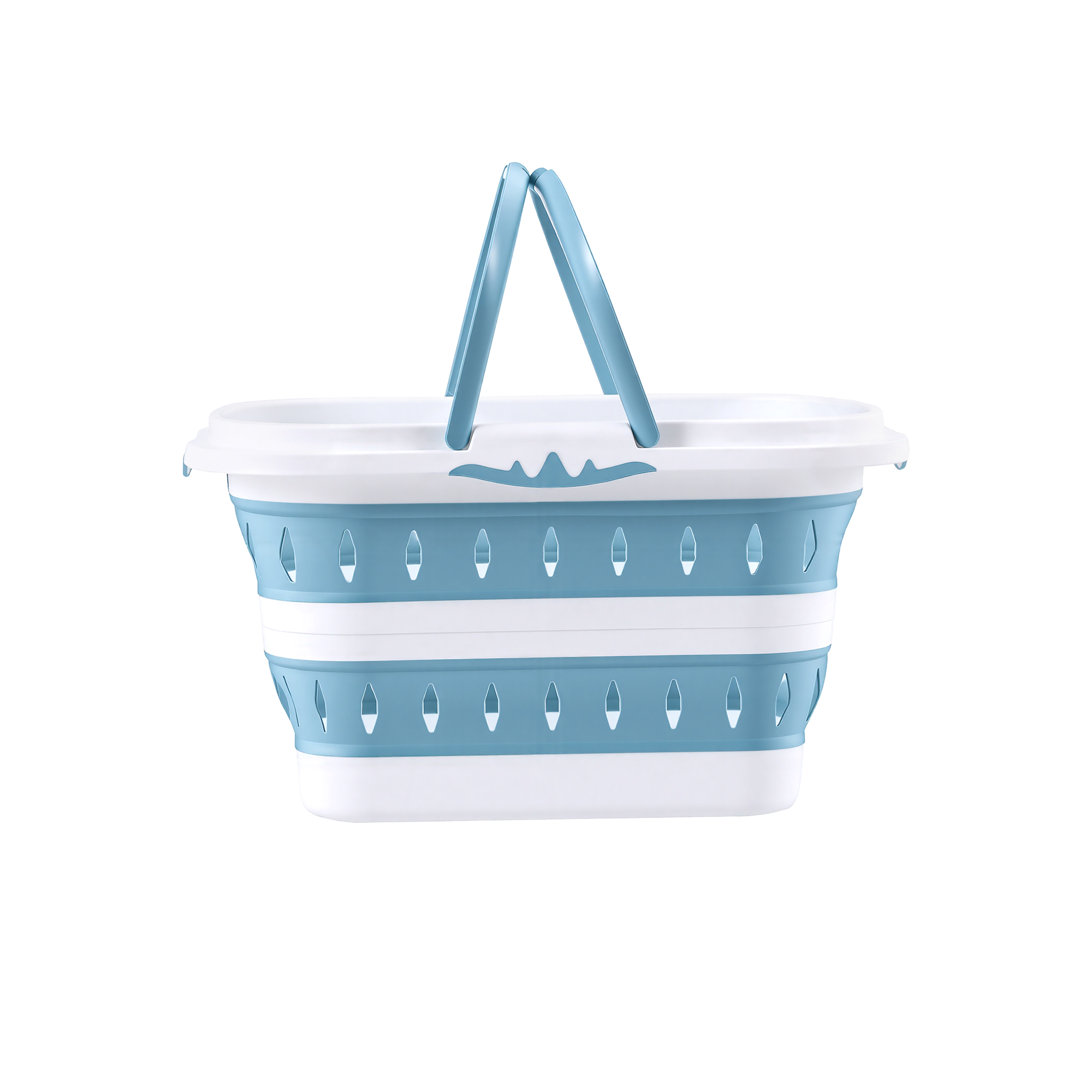Artiss Laundry Basket Hamper Large Foldable Washing Clothes Storage Organiser Blue — image 3