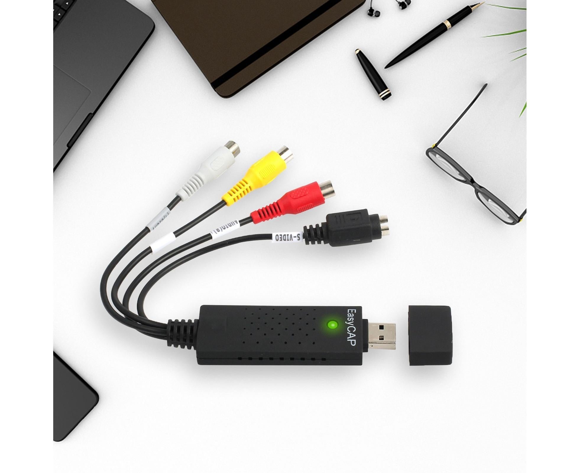 USB 2.0 Audio Video Grabber Scheda Capture VHS Card to DVD Adapter Converter - Black โ image 2