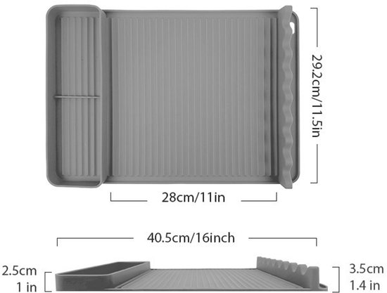 Silicone BBQ Grill Mat - 8-Slot Mat with Drip Tray - Heat-Resistant and Dishwasher-Safe - 40 × 27 cm - Gray — image 6