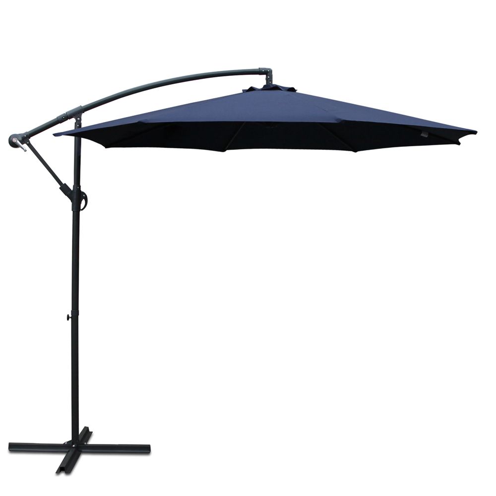 Instahut 3m Outdoor Umbrella Cantilever Beach Garden Patio Navy — image 2