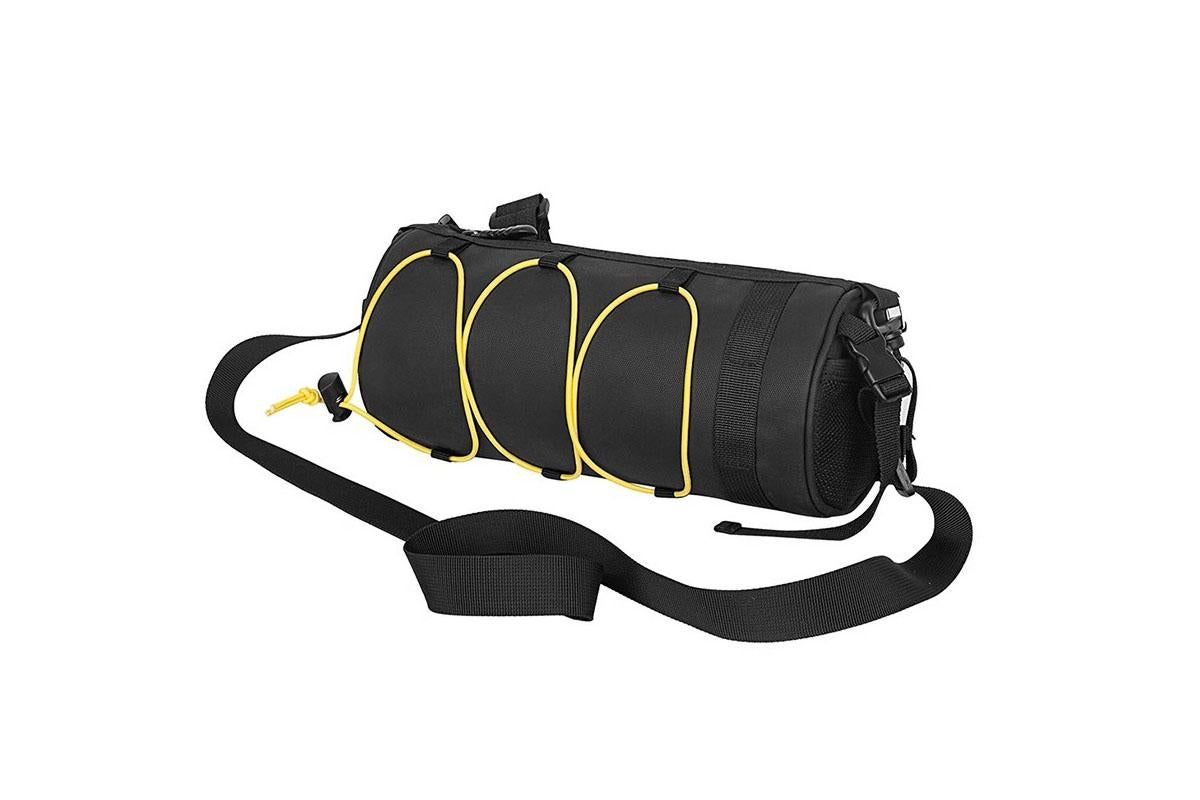 Bike Handlebar Bag Front Bike Bags Handlebar Storage Pouch Pack with Shoulder Strap - Yellow