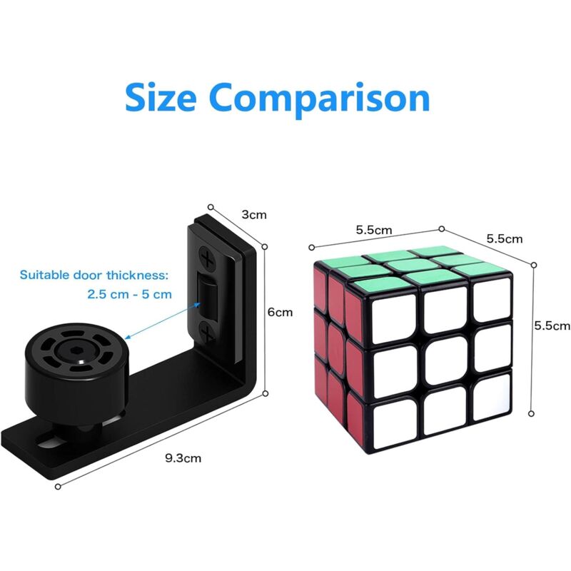 1 Pair Adjustable Floor Guide For Sliding Gate, Sliding Door Rail, 2 Doors (No Groove On Door, No Floor Drilling) — image 3