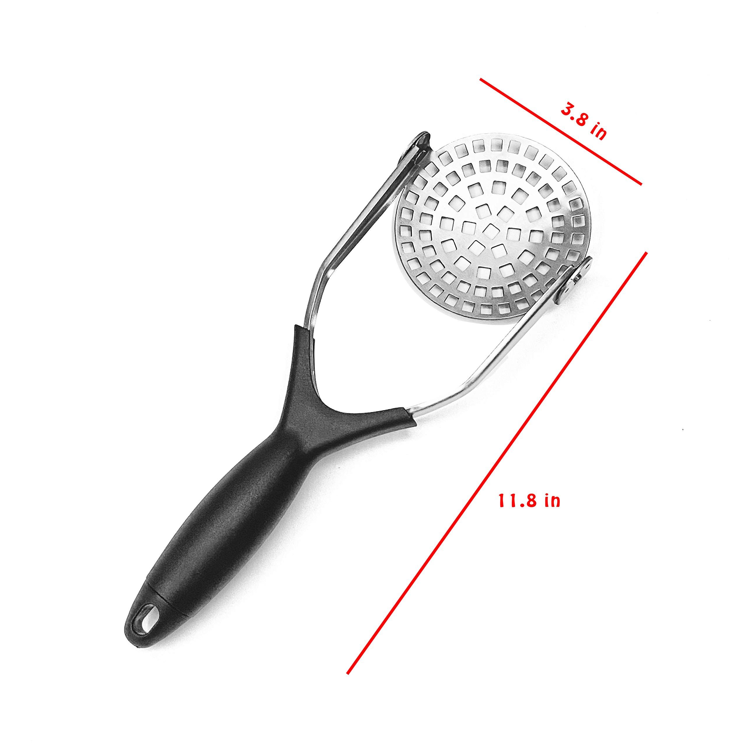 Stainless Steel Potato Masher - Heavy Duty with Garlic Press, Cooking and Kitchen Gadget - Convenient for Making Mashed Potatoes โ image 5