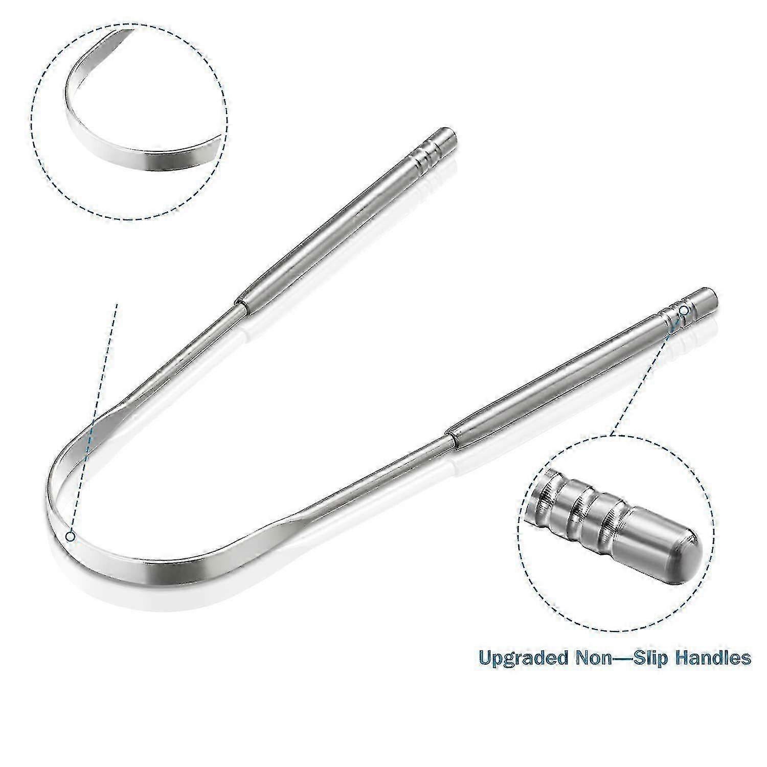 3 Pack Stainless Steel Tongue Scrapers, Portable Metal Tongue Cleaner for Oral Care โ image 2