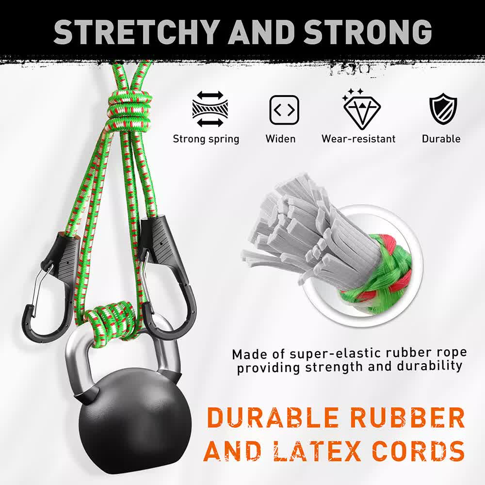10-Piece Bungee Cords With Hook 40inch Outdoor Elastic Bungee Straps Luggage — image 5