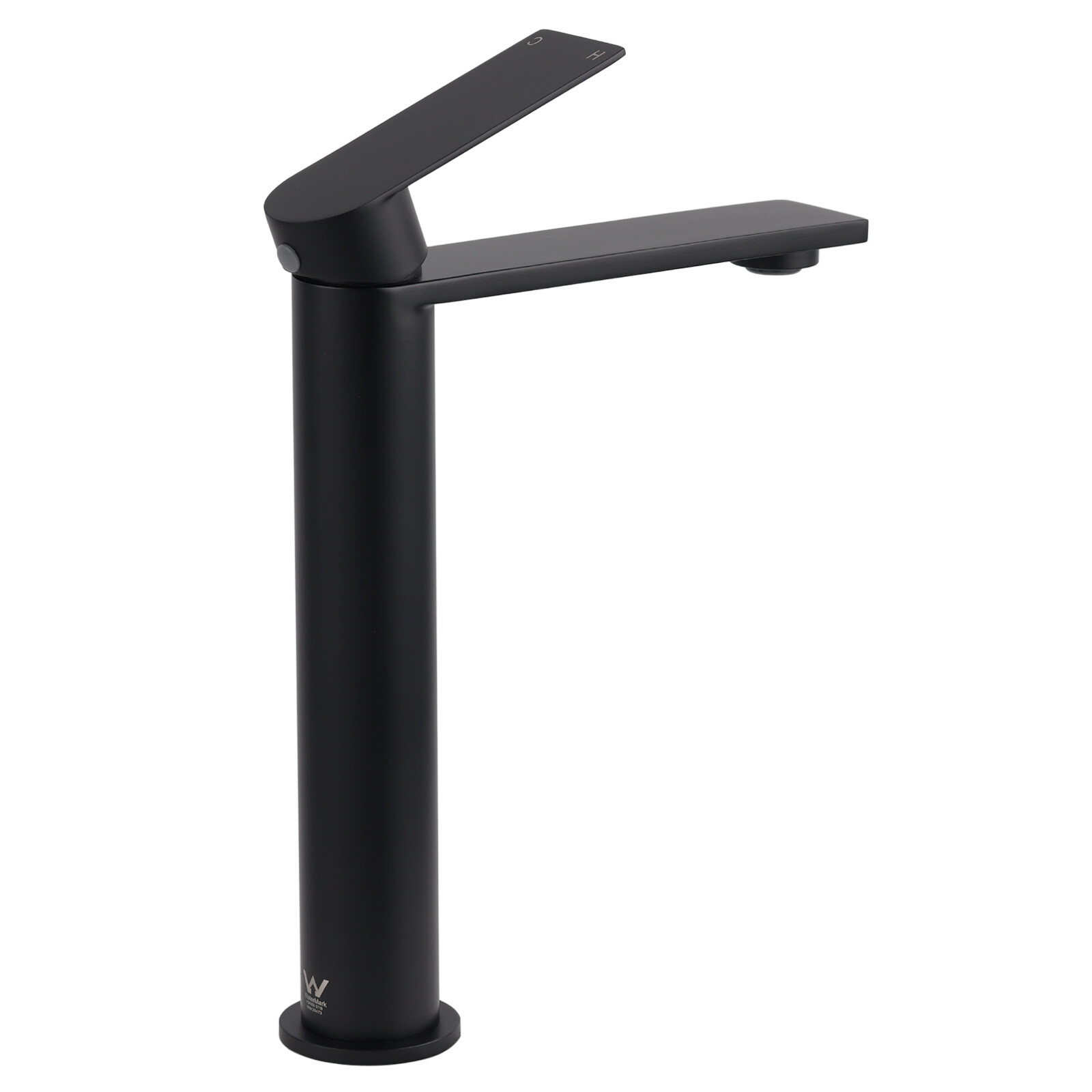 WELS Matt Black Square Tall Flat Lever Handle Basin Mixer Vanity Sink Faucet Spout — image 3
