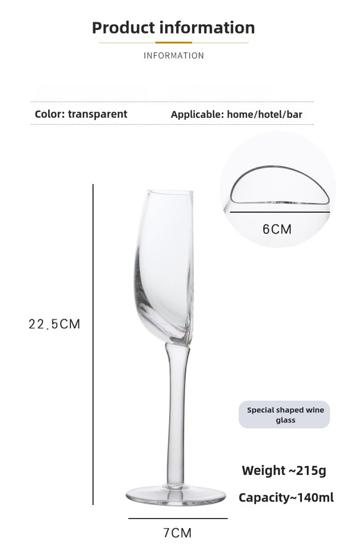 2 Pcs Unique Half-Round Crystal Wine Glass - Elegant Champagne Flute for Red & White Wine โ image 5