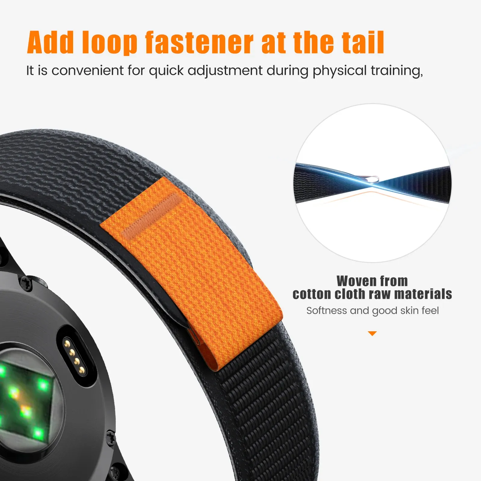 Nylon Watch Band Compatible with Garmin Fenix 7 7X 6X Pro Enduro Instinct Mk1 Epix Gen 2 A2, 22mm โ image 3